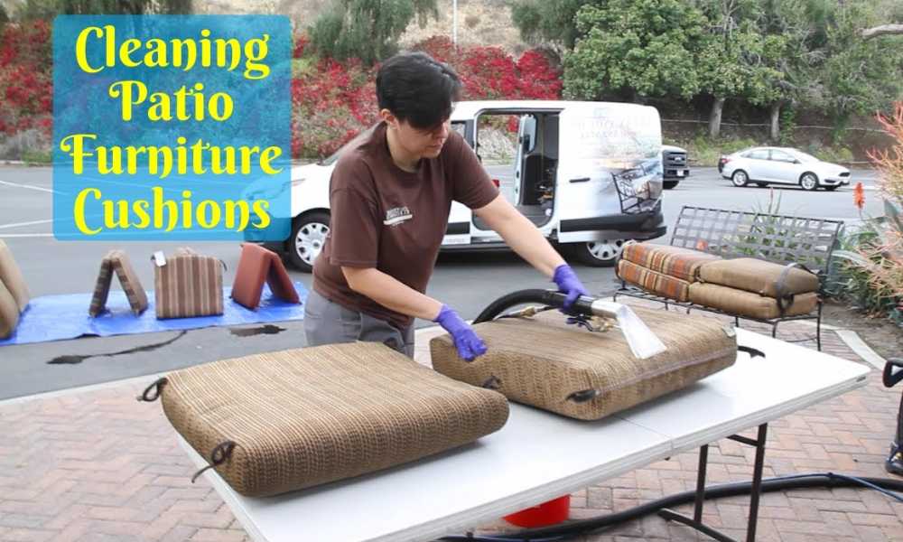 cleaning the patio furniture regularly to protect them from being rusty