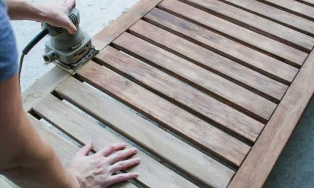 old and rusty wooden patio furniture